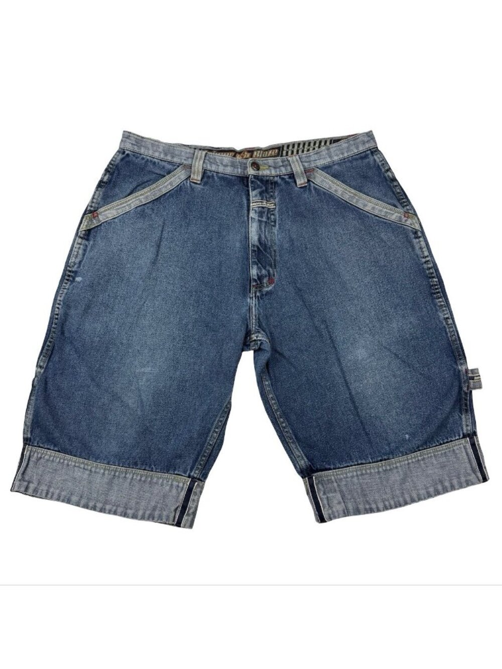 VTG Y2K Johnny Blaze Baggy Carpenter Denim Skater Shorts •  Size 38